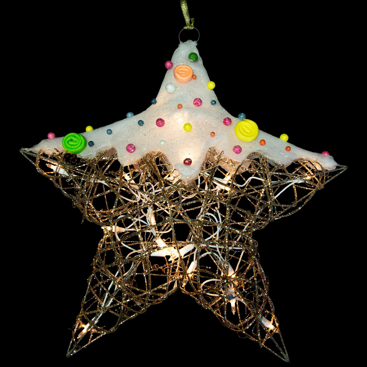 Northlight Lighted Candy Covered Star Christmas Decoration - 17"
